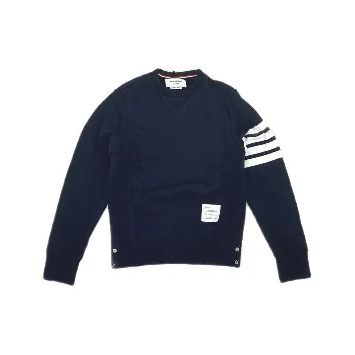 Thom Browne Thom Browne Classic Navy Crewneck Sweatshirt Size US M / EU 48-50 / 2 - 2 Thumbnail