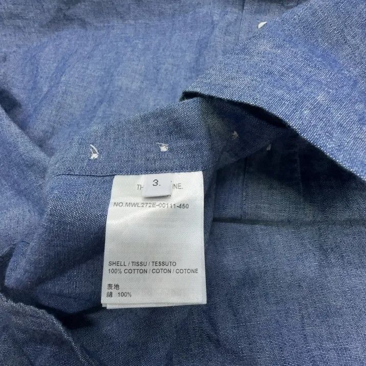 Thom Browne Thom Browne Classic Striped Blue Long Sleeve Shirt Size US M / EU 48-50 / 2 - 2 Thumbnail