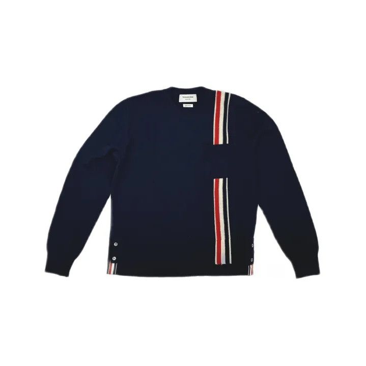 Thom Browne Thom Browne Navy Stripe Knit Sweater for Men Size US M / EU 48-50 / 2 - 2 Thumbnail