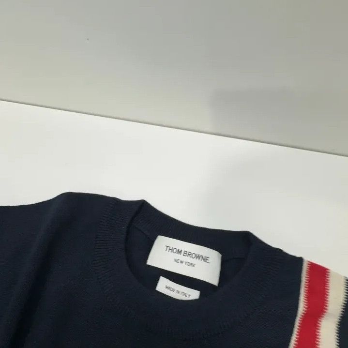 Thom Browne Thom Browne Navy Stripe Knit Sweater for Men Size US M / EU 48-50 / 2 - 5 Thumbnail