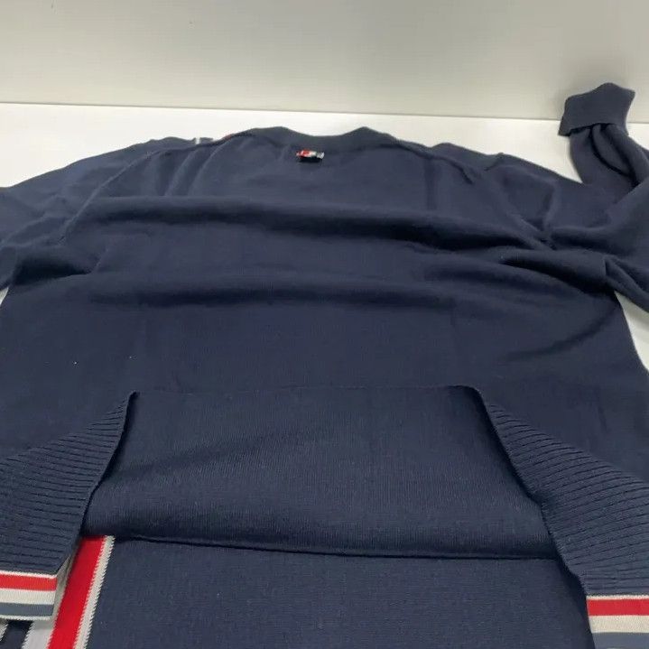Thom Browne Thom Browne Navy Stripe Knit Sweater for Men Size US M / EU 48-50 / 2 - 9 Thumbnail
