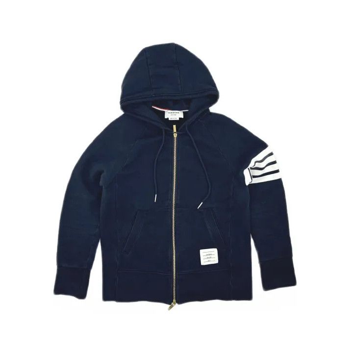 Thom Browne Thom Browne Navy Blue Zip-Up Jacket Size US L / EU 52-54 / 3 - 2 Thumbnail