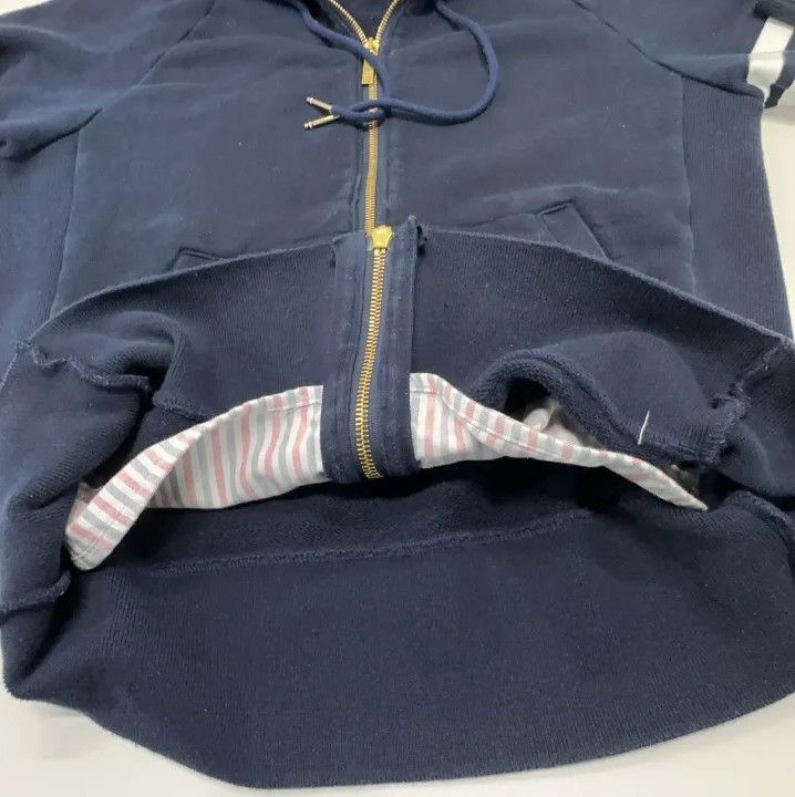 Thom Browne Thom Browne Navy Blue Zip-Up Jacket Size US L / EU 52-54 / 3 - 14 Thumbnail