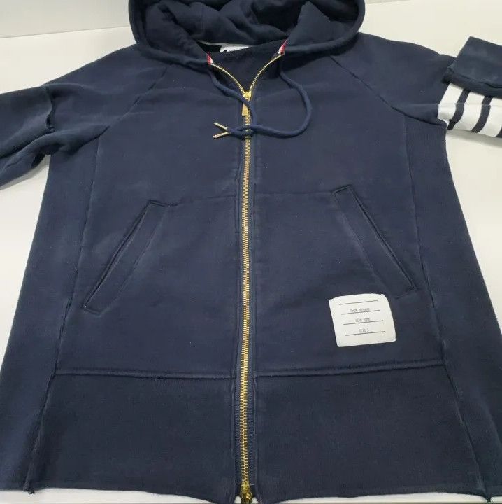 Thom Browne Thom Browne Navy Blue Zip-Up Jacket Size US L / EU 52-54 / 3 - 13 Thumbnail