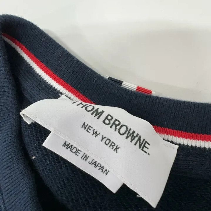 Thom Browne Thom Browne Classic Navy Sweatshirt with Stripes Size US S / EU 44-46 / 1 - 6 Thumbnail