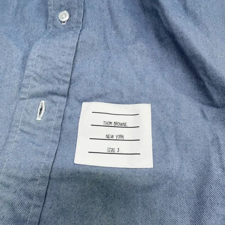 Thom Browne Thom Browne Classic Striped Long Sleeve Button Shirt Size US M / EU 48-50 / 2 - 6 Thumbnail