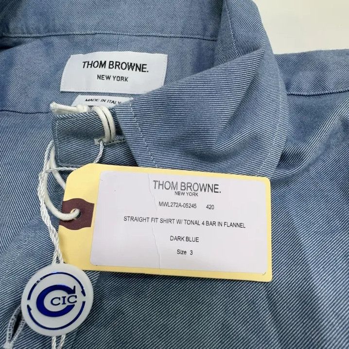 Thom Browne Thom Browne Classic Striped Long Sleeve Button Shirt Size US M / EU 48-50 / 2 - 5 Thumbnail