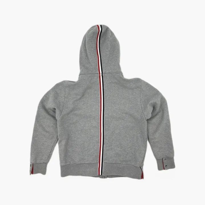 Thom Browne Thom Browne Gray Zip Hooded Sweatshirt for Men Size US XS / EU 42 / 0 - 3 Thumbnail