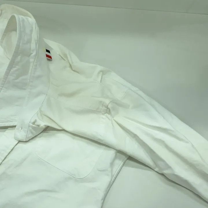 Thom Browne Thom Browne White Long Sleeve Casual Shirt Size US S / EU 44-46 / 1 - 11 Thumbnail