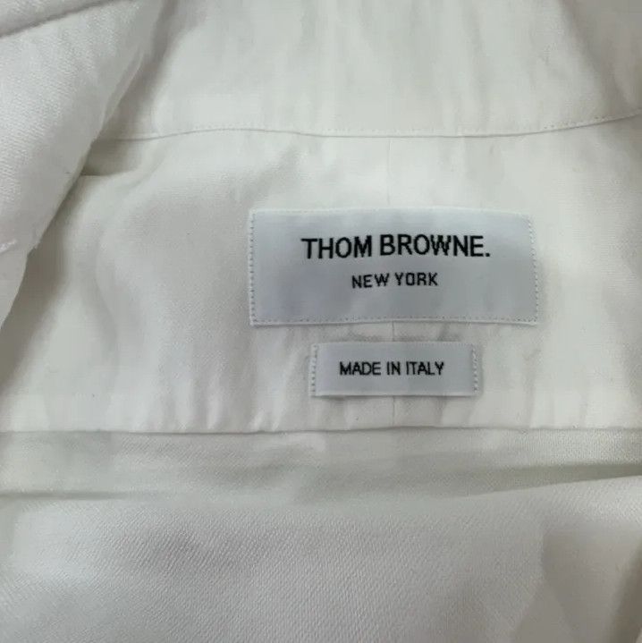 Thom Browne Thom Browne White Long Sleeve Casual Shirt Size US S / EU 44-46 / 1 - 6 Thumbnail