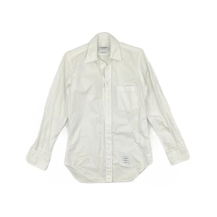 Thom Browne Thom Browne White Long Sleeve Casual Shirt Size US S / EU 44-46 / 1 - 2 Thumbnail