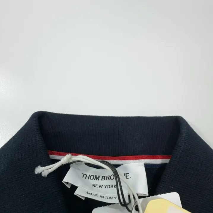 Thom Browne Thom Browne Navy Graphic Short Sleeve Polo Size US M / EU 48-50 / 2 - 4 Thumbnail