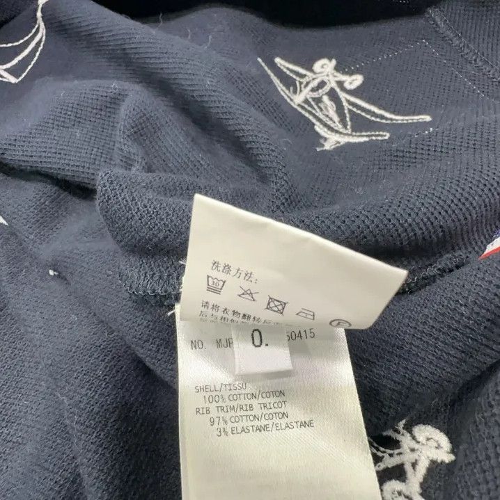 Thom Browne Thom Browne Navy Graphic Short Sleeve Polo Size US M / EU 48-50 / 2 - 8 Thumbnail