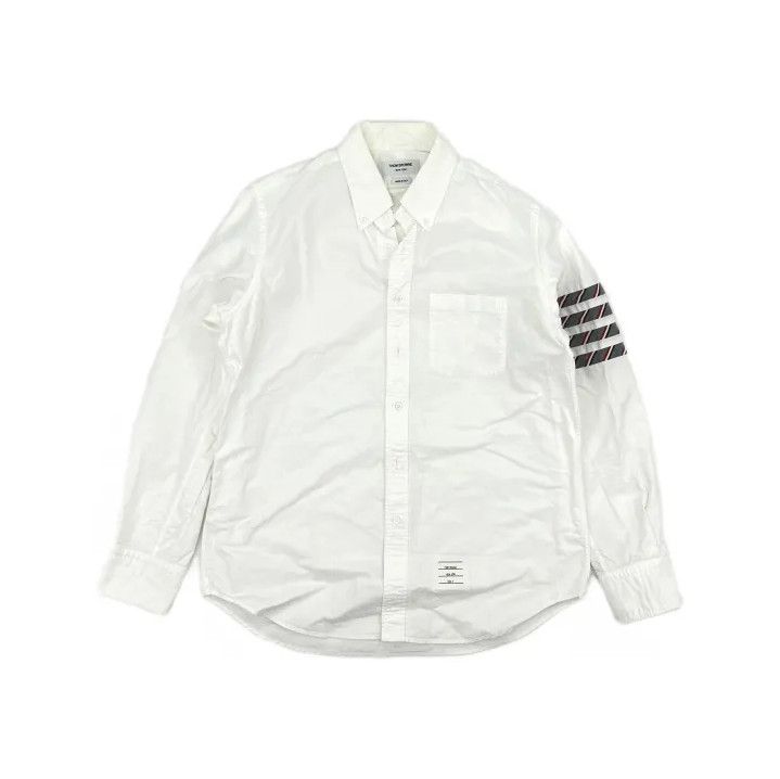 Thom Browne Thom Browne Classic Long Sleeve Shirt for Men Size US M / EU 48-50 / 2 - 2 Thumbnail
