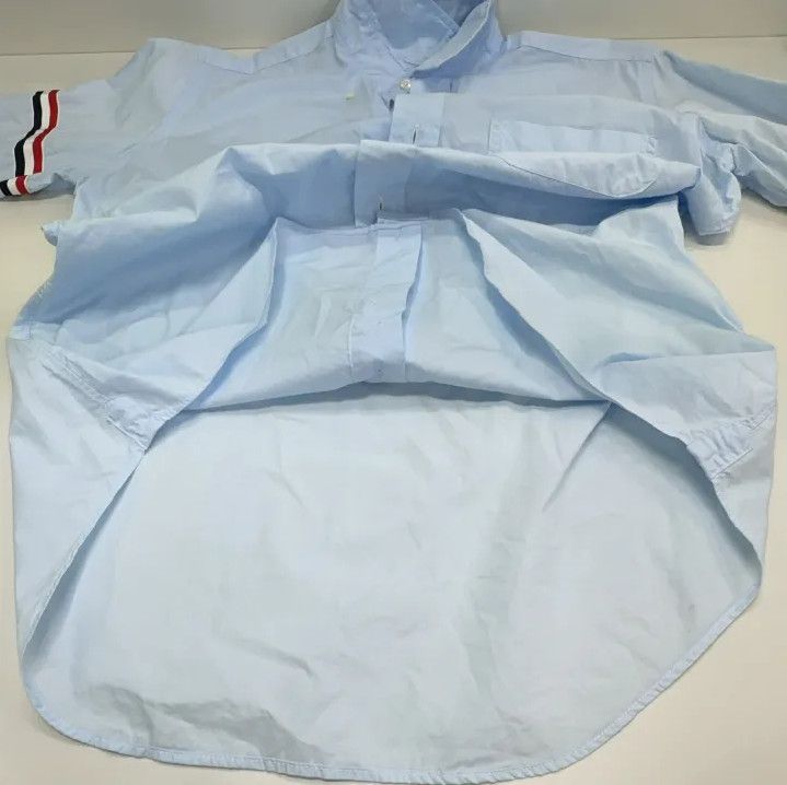 Thom Browne Thom Browne Long Sleeve Button-Up Shirt in Light Blue Size US S / EU 44-46 / 1 - 11 Thumbnail
