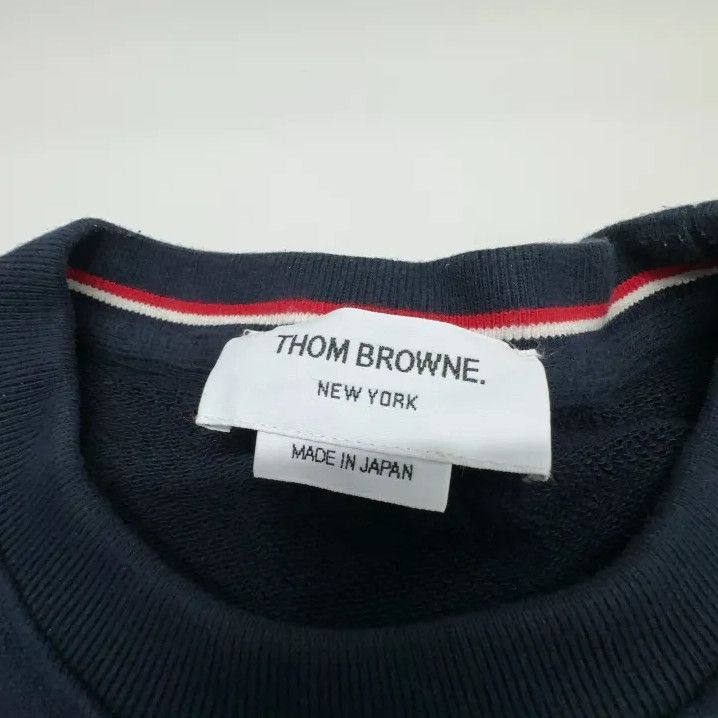 Thom Browne Thom Browne Classic Navy Crewneck Sweatshirt for Men Size US M / EU 48-50 / 2 - 4 Thumbnail