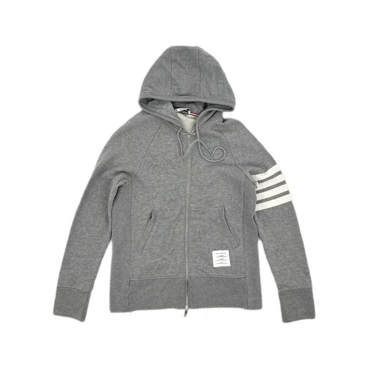 Thom Browne Thom Browne Classic Zip Hoodie with Stripes Size US M / EU 48-50 / 2 - 2 Thumbnail
