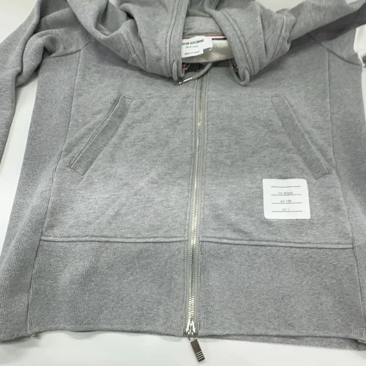 Thom Browne Thom Browne Classic Zip Hoodie with Stripes Size US M / EU 48-50 / 2 - 10 Thumbnail
