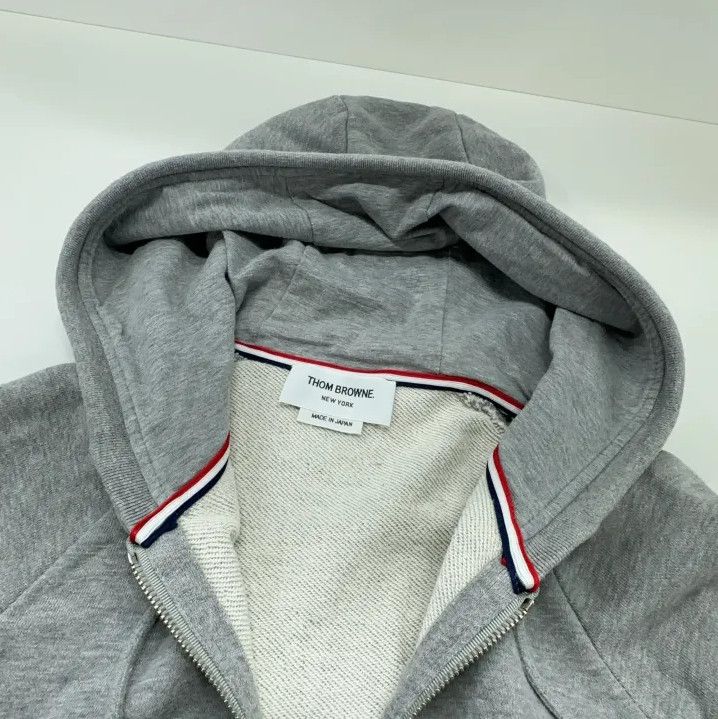 Thom Browne Thom Browne Classic Zip Hoodie with Stripes Size US M / EU 48-50 / 2 - 8 Thumbnail