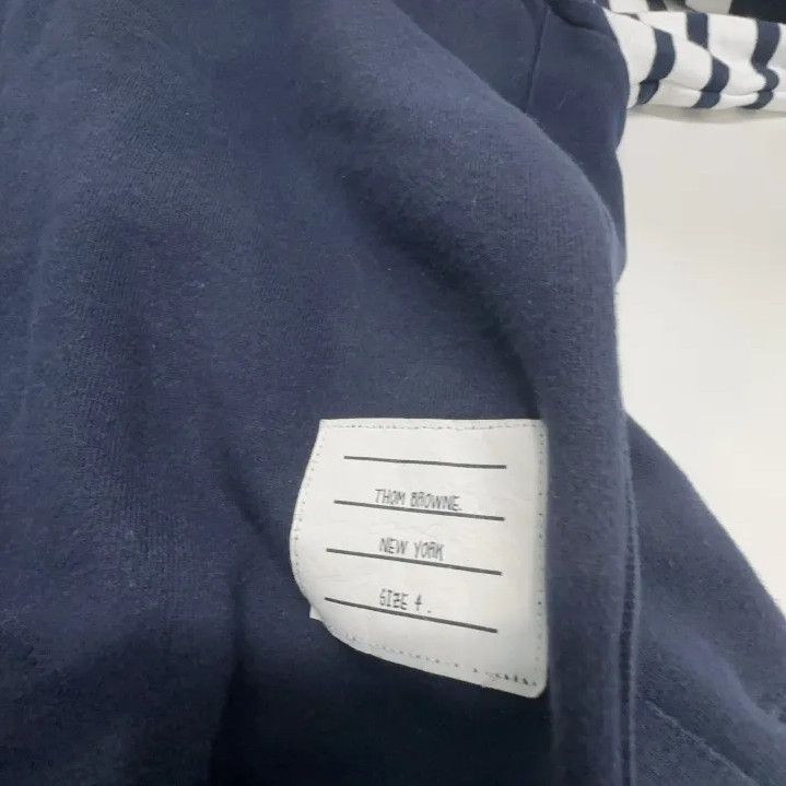 Thom Browne Thom Browne Classic Navy Blue Crewneck Sweatshirt Size US L / EU 52-54 / 3 - 8 Thumbnail
