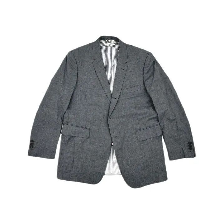 Thom Browne Thom Browne Gray Single-Breasted Long Sleeve Blazer Size US L / EU 52-54 / 3 - 2 Thumbnail