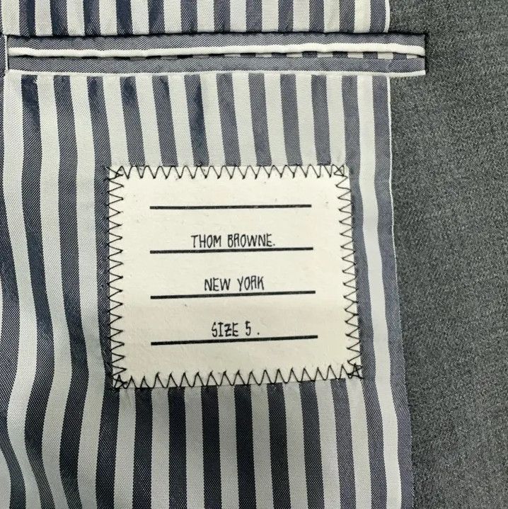 Thom Browne Thom Browne Gray Single-Breasted Long Sleeve Blazer Size US L / EU 52-54 / 3 - 5 Thumbnail