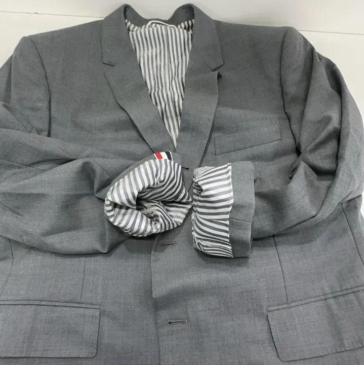 Thom Browne Thom Browne Gray Single-Breasted Long Sleeve Blazer Size US L / EU 52-54 / 3 - 11 Thumbnail