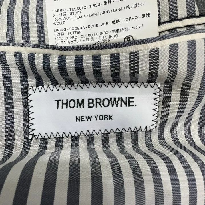 Thom Browne Thom Browne Gray Single-Breasted Long Sleeve Blazer Size US L / EU 52-54 / 3 - 6 Thumbnail