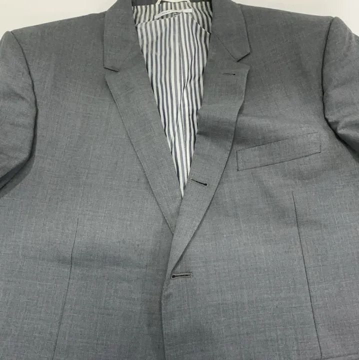 Thom Browne Thom Browne Gray Single-Breasted Long Sleeve Blazer Size US L / EU 52-54 / 3 - 10 Thumbnail