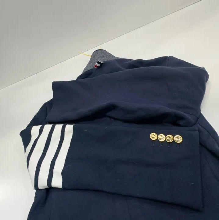 Thom Browne Thom Browne Navy Blue Button-Up Blazer Size US M / EU 48-50 / 2 - 12 Thumbnail