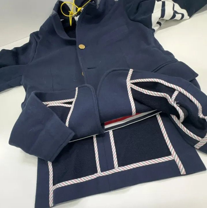 Thom Browne Thom Browne Navy Blue Button-Up Blazer Size US M / EU 48-50 / 2 - 10 Thumbnail