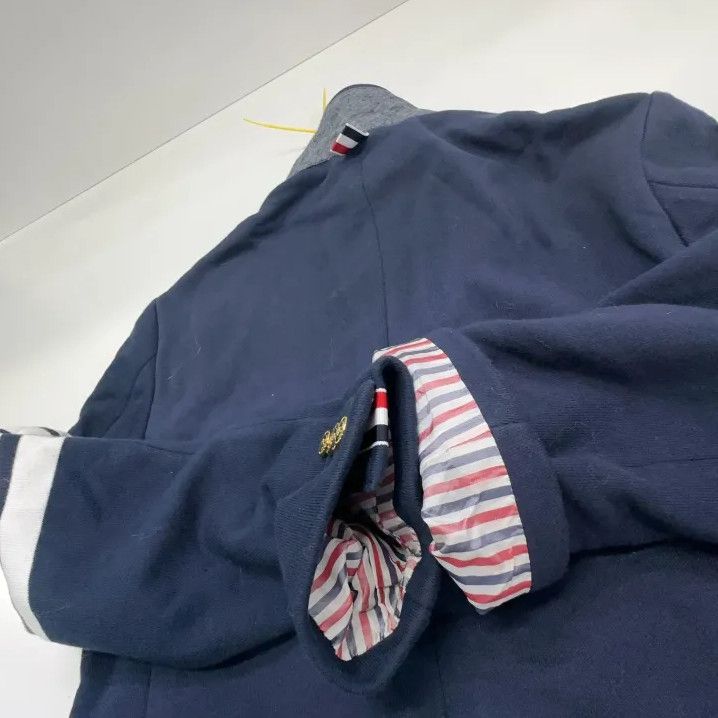 Thom Browne Thom Browne Navy Blue Button-Up Blazer Size US M / EU 48-50 / 2 - 13 Thumbnail