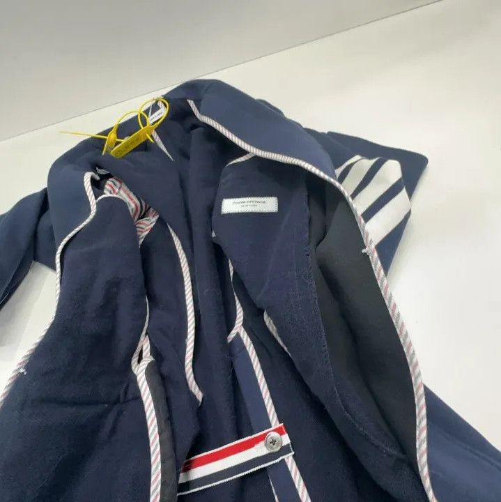Thom Browne Thom Browne Navy Blue Button-Up Blazer Size US M / EU 48-50 / 2 - 7 Thumbnail