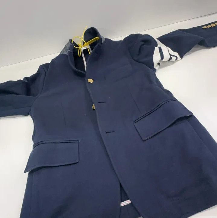 Thom Browne Thom Browne Navy Blue Button-Up Blazer Size US M / EU 48-50 / 2 - 9 Thumbnail