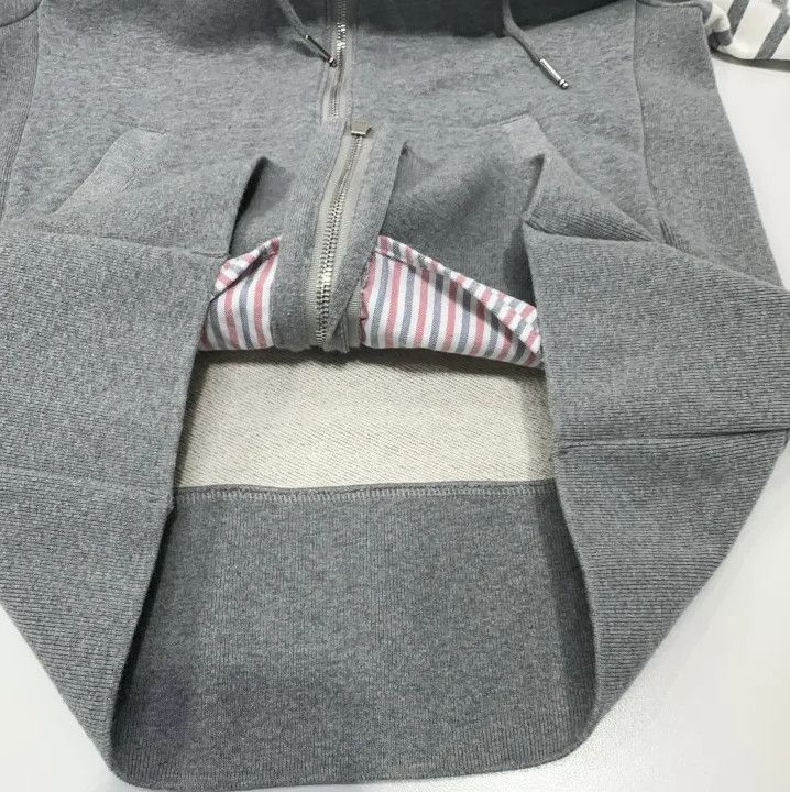 Thom Browne Thom Browne Gray IVY Boy Zip Hoodie Size US L / EU 52-54 / 3 - 10 Thumbnail