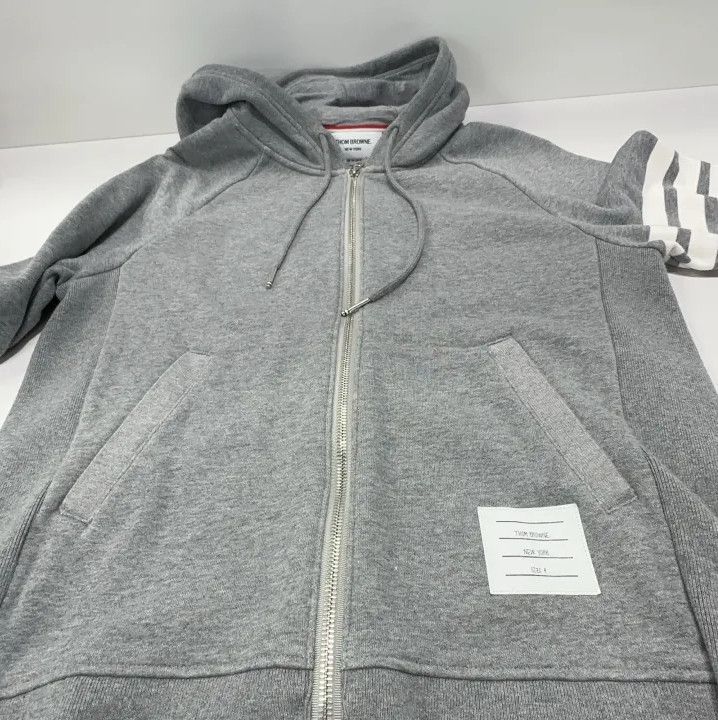 Thom Browne Thom Browne Gray IVY Boy Zip Hoodie Size US L / EU 52-54 / 3 - 8 Thumbnail