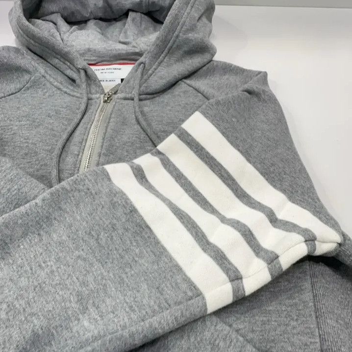 Thom Browne Thom Browne Gray IVY Boy Zip Hoodie Size US L / EU 52-54 / 3 - 11 Thumbnail