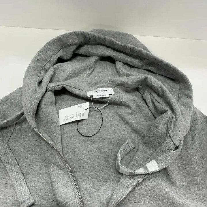 Thom Browne Thom Browne Gray Zippered Hoodie for Men Size US M / EU 48-50 / 2 - 8 Thumbnail