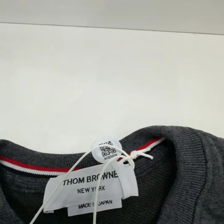 Thom Browne Thom Browne Gray Striped Crewneck Sweatshirt Size US M / EU 48-50 / 2 - 7 Thumbnail