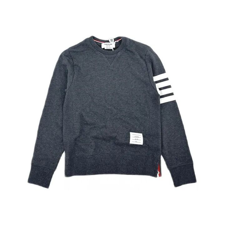 Thom Browne Thom Browne Gray Striped Crewneck Sweatshirt Size US M / EU 48-50 / 2 - 2 Thumbnail