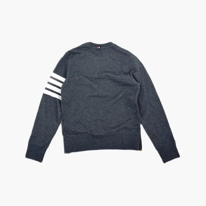 Thom Browne Thom Browne Gray Striped Crewneck Sweatshirt Size US M / EU 48-50 / 2 - 3 Thumbnail
