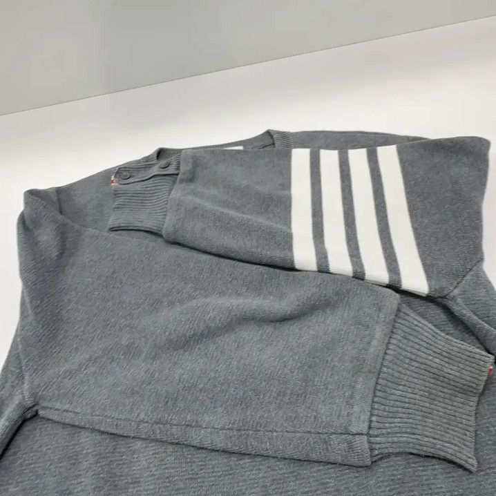 Thom Browne Thom Browne Gray Long Sleeve Knit Sweatshirt Size US L / EU 52-54 / 3 - 10 Thumbnail