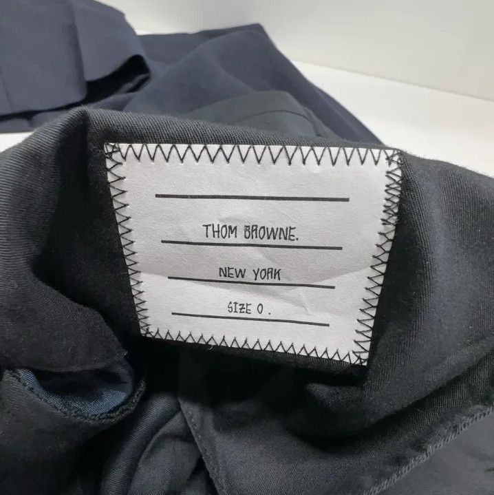Thom Browne Thom Browne Navy Low-Waist Suit Pants Size US 26 / EU 42 - 4 Thumbnail