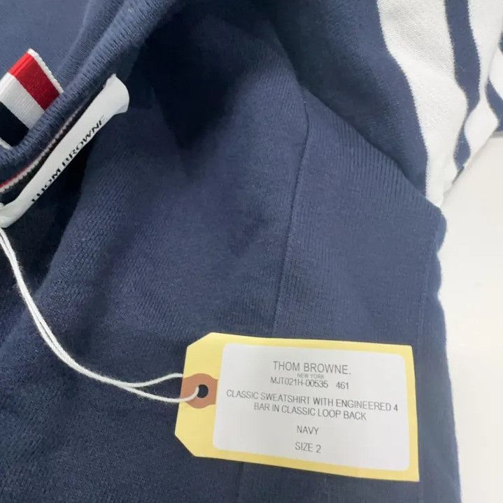 Thom Browne Thom Browne Men's Classic Navy Sweatshirt Size US M / EU 48-50 / 2 - 4 Thumbnail