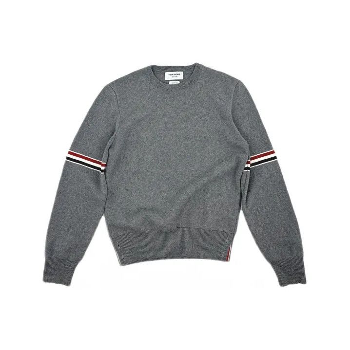Thom Browne Thom Browne Gray Long Sleeve Knitted Sweater Size US S / EU 44-46 / 1 - 2 Thumbnail