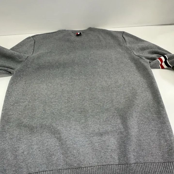 Thom Browne Thom Browne Gray Long Sleeve Knitted Sweater Size US S / EU 44-46 / 1 - 11 Thumbnail