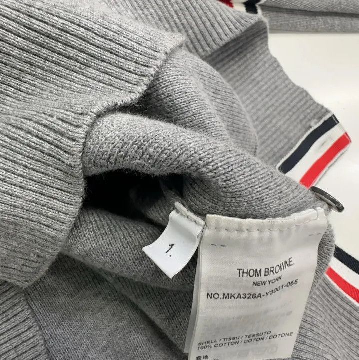 Thom Browne Thom Browne Gray Long Sleeve Knitted Sweater Size US S / EU 44-46 / 1 - 4 Thumbnail