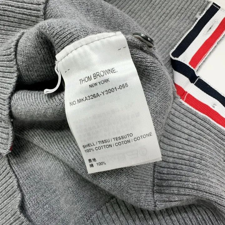 Thom Browne Thom Browne Gray Long Sleeve Knitted Sweater Size US S / EU 44-46 / 1 - 5 Thumbnail