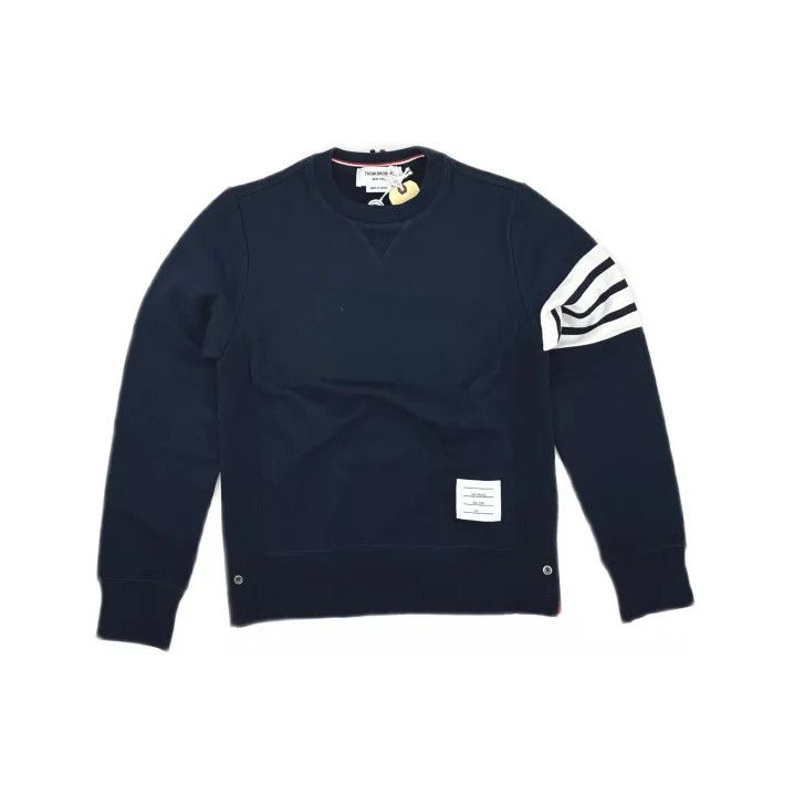 Thom Browne Thom Browne Classic Navy Blue Crewneck Sweatshirt Size US M / EU 48-50 / 2 - 2 Thumbnail