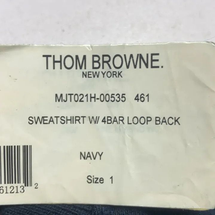 Thom Browne Thom Browne Classic Navy Blue Crewneck Sweatshirt Size US M / EU 48-50 / 2 - 6 Thumbnail